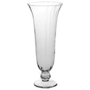 PEDESTAL GLASS VASE 7.5x18 IN