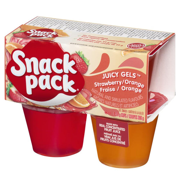 HUNTS - JUICY GELS STRAWBERRY ORANGE 4x99GR