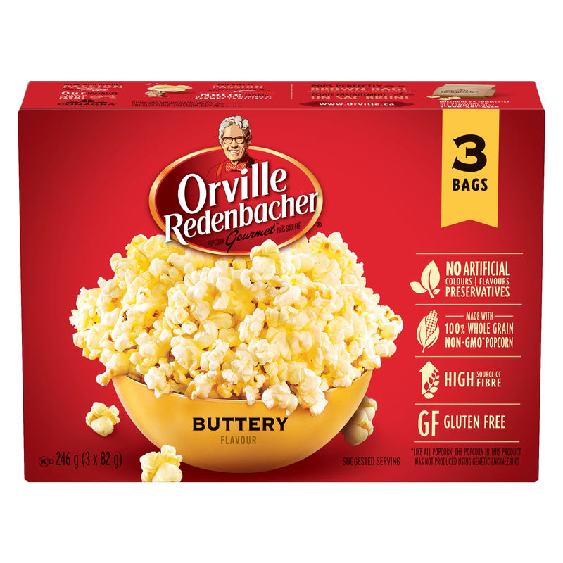 ORVILLE - REDENBACHER POPCORN BUTTERY 3x82 GR