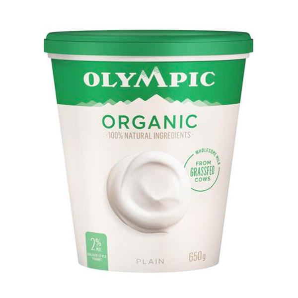 OLYMPIC - ORGANIC PLAIN 2% YOGURT 650GR