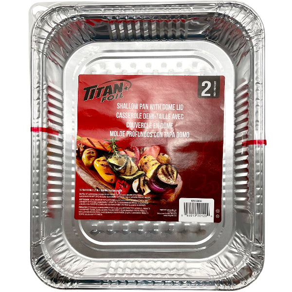 TITAN - SHALLOW ALUMINUM PAN WITH DOME LID EA