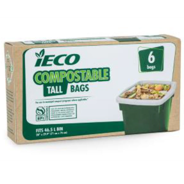 IECO - COMPOSTABLE BIN LINERS 6EA