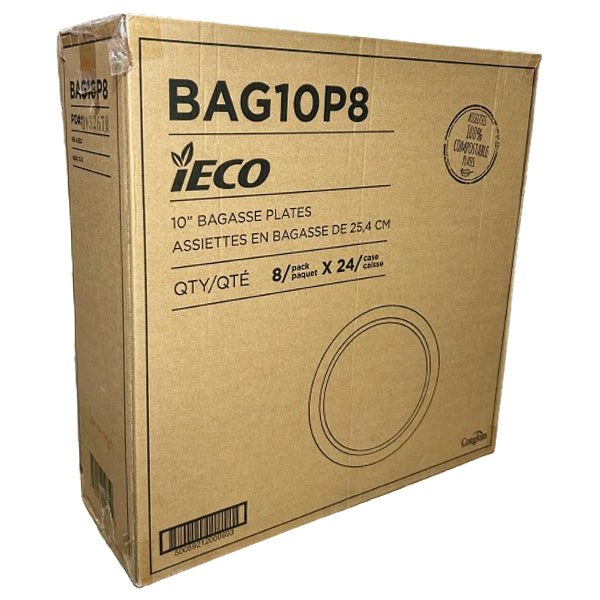 IECO - 10" BAGASSE PLATE 30EA