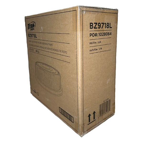 TITAN - 18" DOME LIDS FOR ALUMINUM SERVING TRAY 5x5 PK