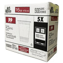 CAFE EXPRESS - 16 OZ CLEAR PLASTIC CUP PP 5x100 CT