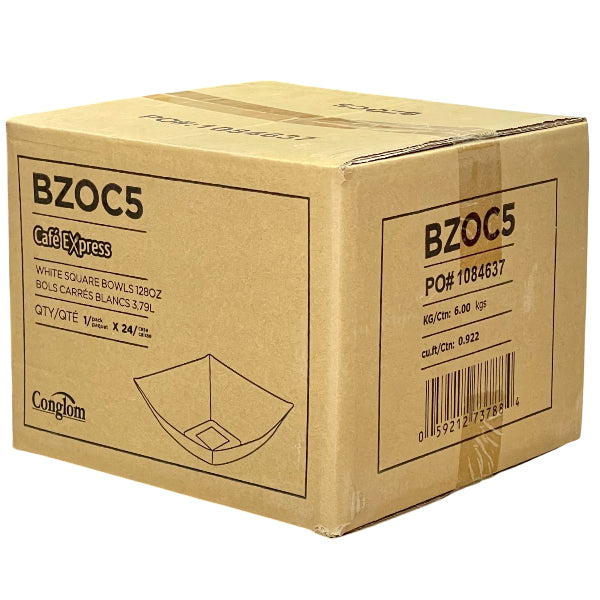 CAFE EXPRESS - SQUARE BOWLS WHITE 128 OZ 24EA