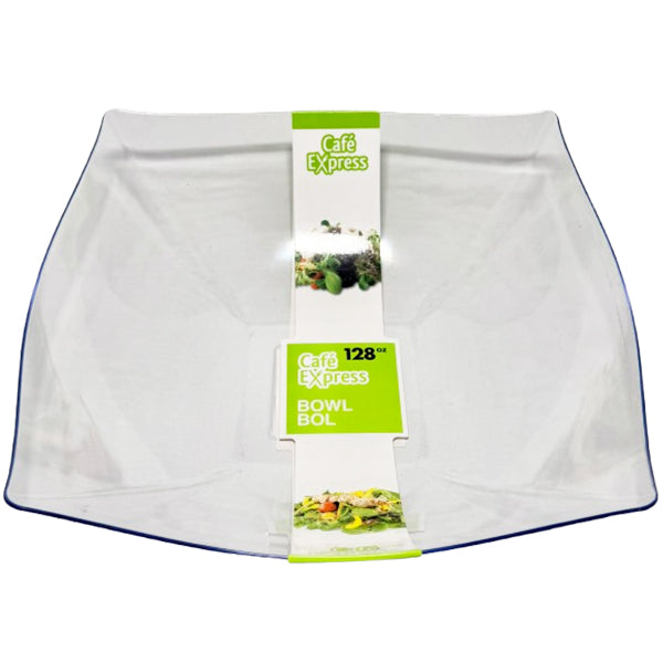 CAFE EXPRESS - SQUARE BOWLS CLEAR 128 OZ 1EA