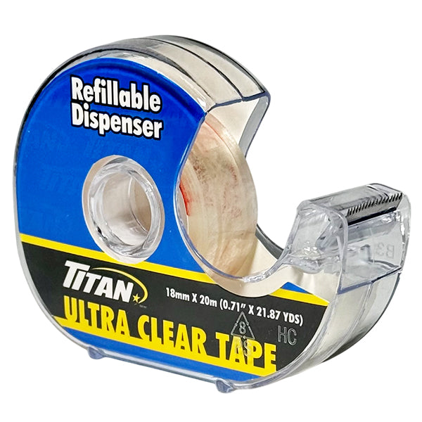 VLB - ULTRA CLEAR TAPE IN DISPENSER 18MMX20M EA