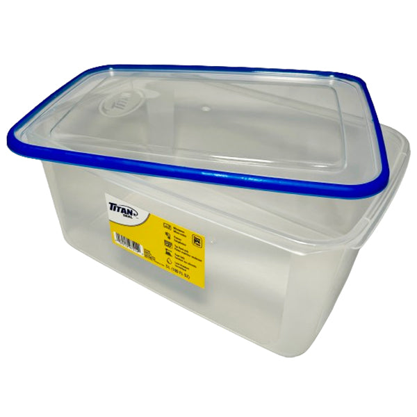 TITAN - S-LARGE SHORT RECTANGLE FOOD CONTAINER 4.0L EA