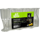 CAFE EXPRESS - CLEAR WINE PLASTIC GLASSES 225 ML 6EA