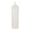 RESTO - 24oz CLEAR WIDE MOUTH SQUEEZE BOTTLE W/LID 6x6 PK