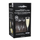 ARGENTIA RIDGE - PLASTIC CRYSTAL CHAMPAGNE GLASSES 40EA