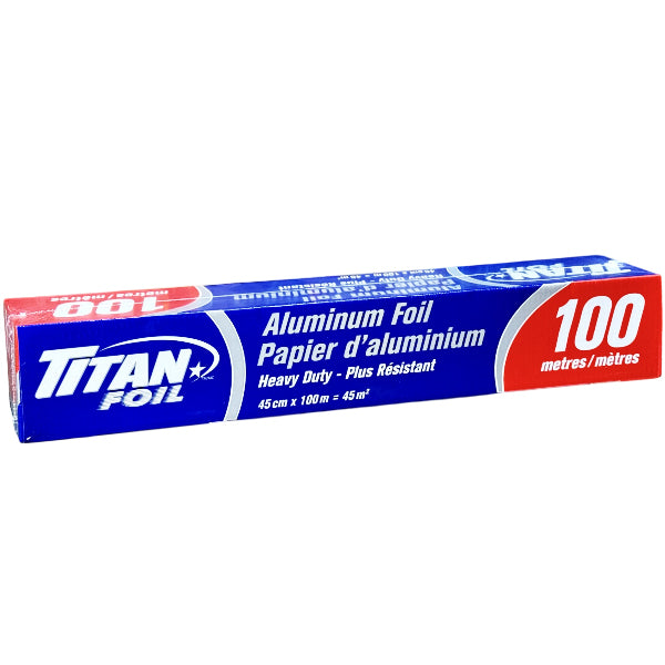 TITAN - HEAVY DUTY ALUMINUM FOIL 45CMX100M 1EA
