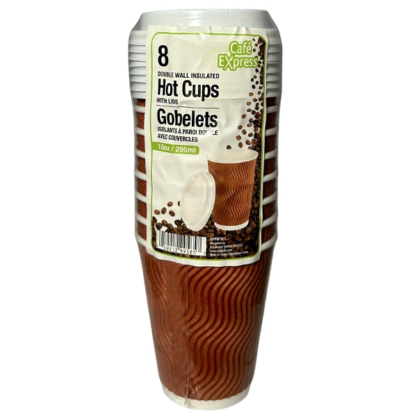 CAFE EXPRESS - 10OZ HOT CUP WITH LID 8x24 EA