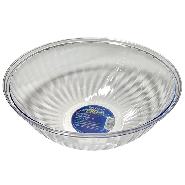 C.E.ELITE - CLEAR POLSTYRENE SALAD BOWL 24x150 OZ