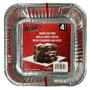 TITAN - FOIL SQUARE ALUMINUM CAKE PANS 6x4 PK