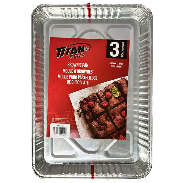 TITAN - FOIL ULTRA BROWNIE PAN 3 EA