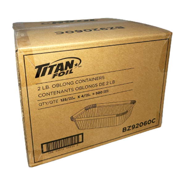 TITAN - FOIL 2LB OBLONG CONTAINERS 4x125 EA