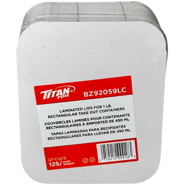 TITAN - LID FOR 1LB OBLONG CONTAINERS 4x125 EA