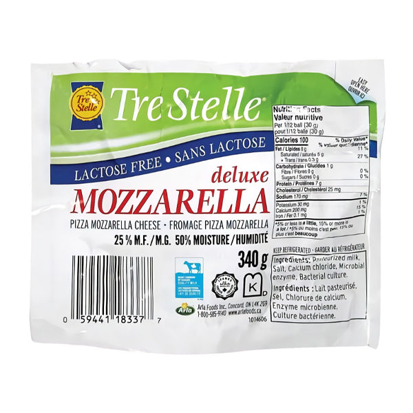 TRE STELLE - LACTOSE FREE MOZZARELLA BALLS 25% MOISTURE 340GR