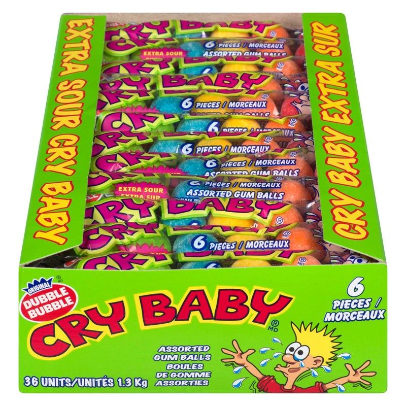 DUBBLE BUBBLE - CRY BABY SOUR GUMBALLS 36x6EA