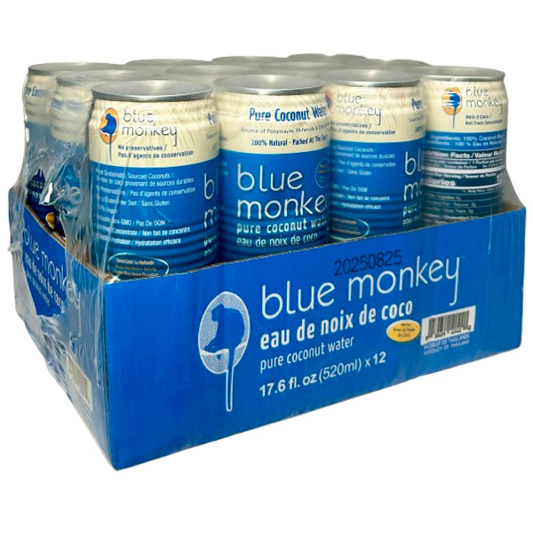 BLUE MONKEY - COCONUT WATER 100% WITH PULP NFC 12x520 ML