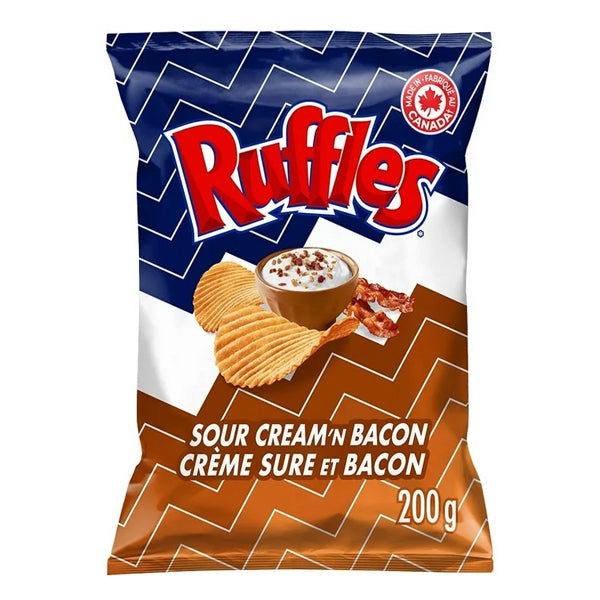 RUFFLES - SOUR CREAM & BACON 200GR