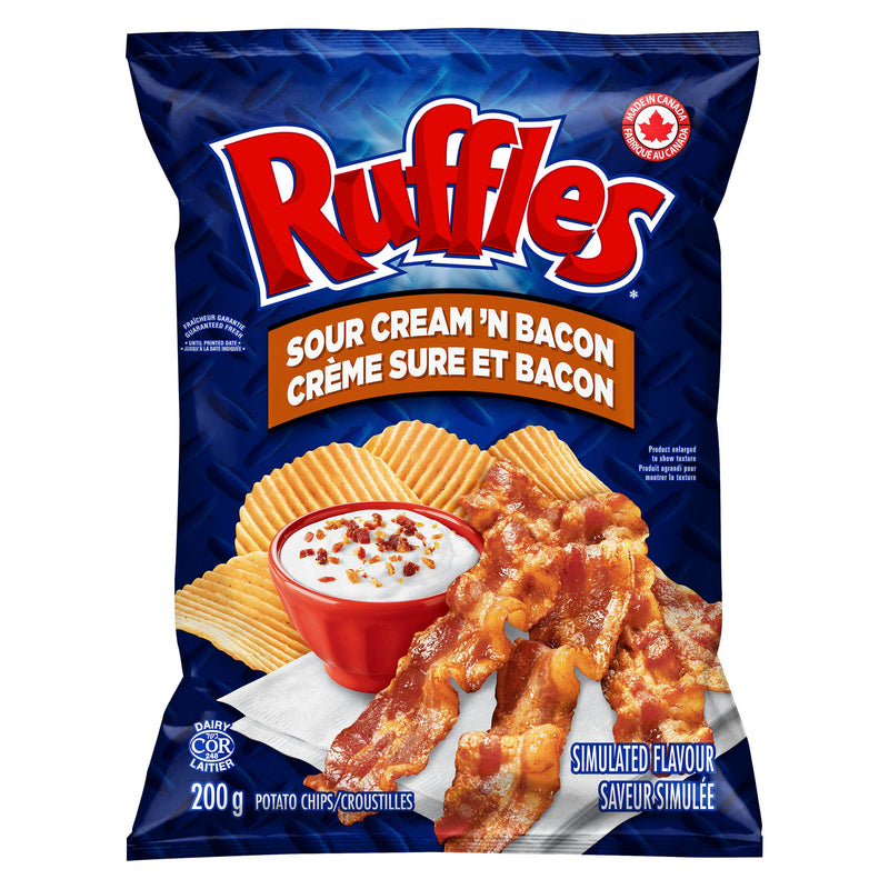 RUFFLES - SOUR CREAM & BACON 200GR