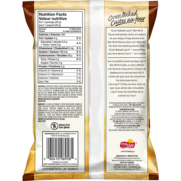 LAYS - BAKED BBQ 32GR