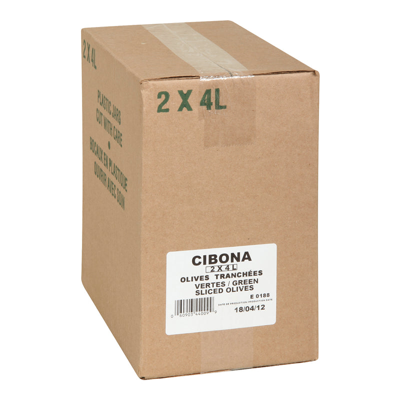 CIBONA - SLICED GREEN OLIVES 4LT