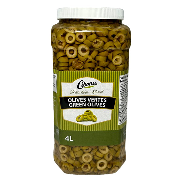 CIBONA - SLICED GREEN OLIVES 4LT