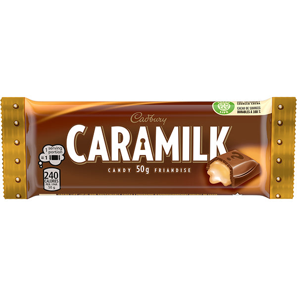 CADBURY - CARAMILK CHOCOLATE BARS 48x50 GR