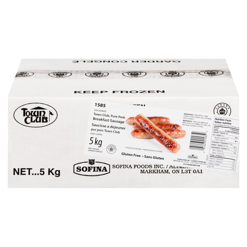 TOWN CLUB - PUREPORK BREAKFAST SAUSAGE 5KG