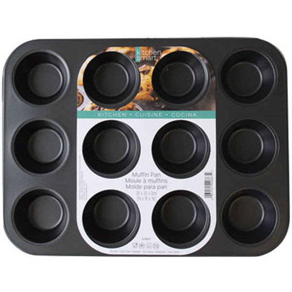 KITCHEN SMART - 12 CUP MUFFIN PAN EA