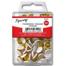 VLB - THUMBTACKS WHITE 80CT