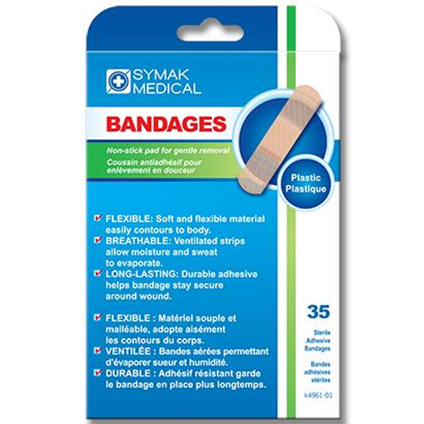 SYMAK MEDICAL - STERILE PLASTIC ADHESIVE BANDAGES 35EA