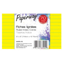 PAPERWAY - COLOR RULED INDEX CARD EA