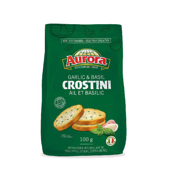 AURORA - CROSTINI GARLIC AND BASIL 100GR