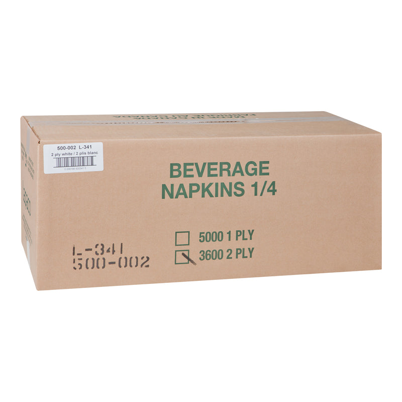 LAPACO - 2PLY WHITE BEVERAGE NAPKINS 18x200 EA