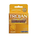 TROJAN - NAKED SENSATIONS ULTRA RIBBED 3EA