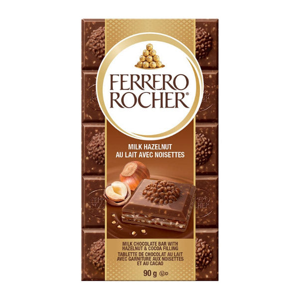 FERRERO - ROCHER MILK HAZELNUT BAR 90GR