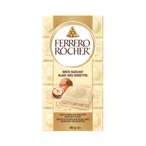 FERRERO - ROCHER WHITE HAZELNUT BAR 90GR