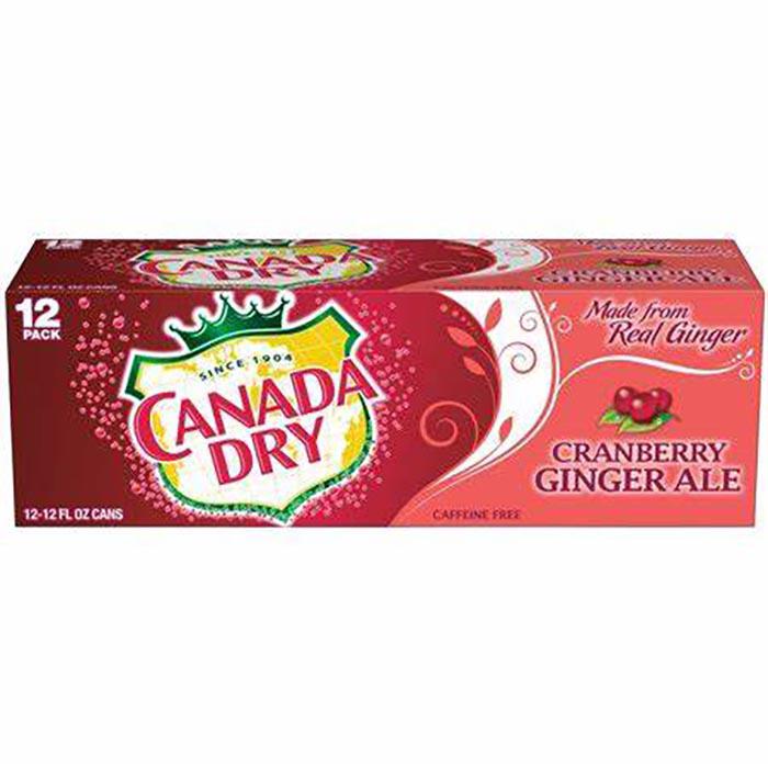 CANADA DRY - CRANBERRY GINGER ALE CANS 12x355ML