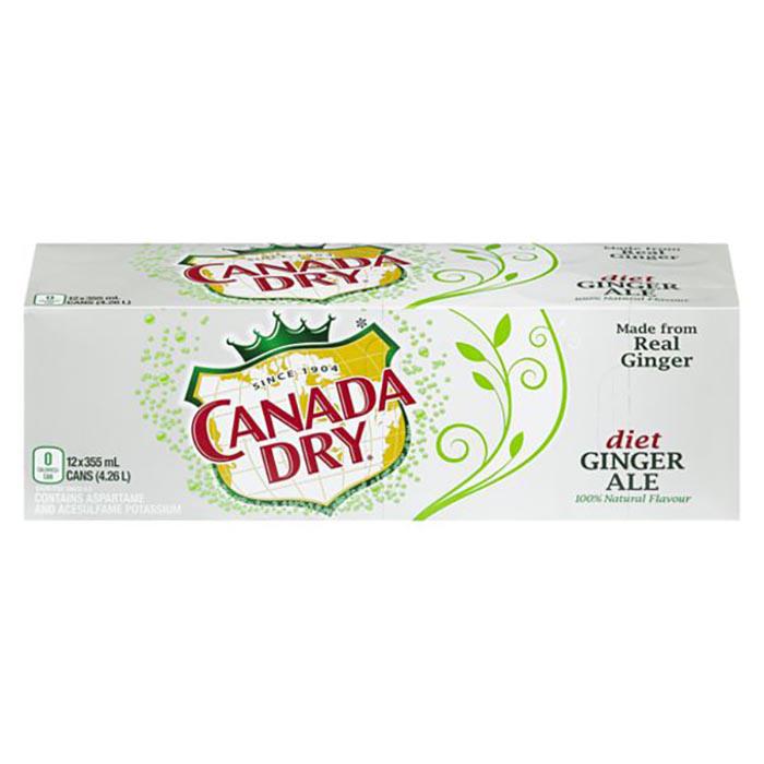 CANADA DRY - DIET GINGERALE CANS 12x355ML