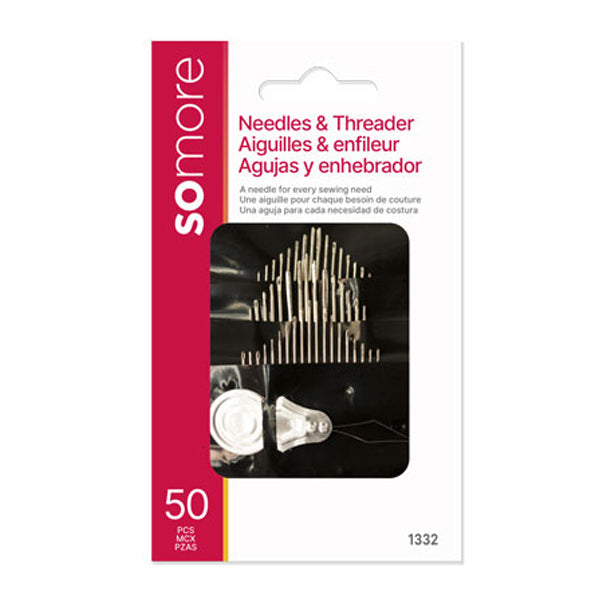 SOMORE - 50 NEEDLES W THREADER EA