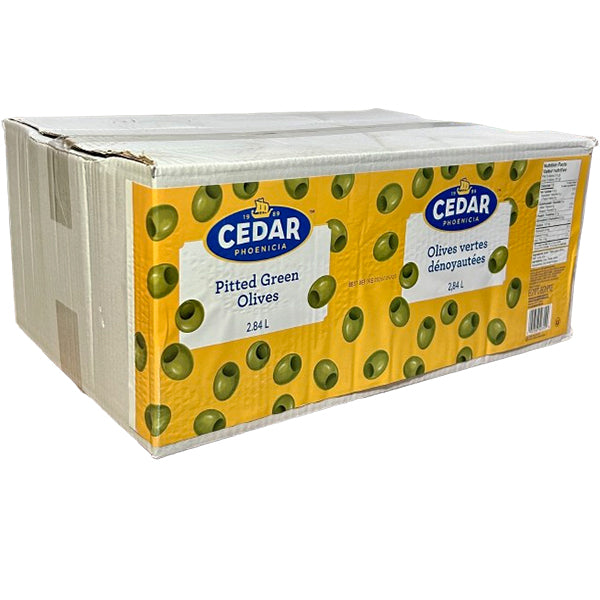 CEDAR - PITTED GREEN OLIVES 6x2.84 LT