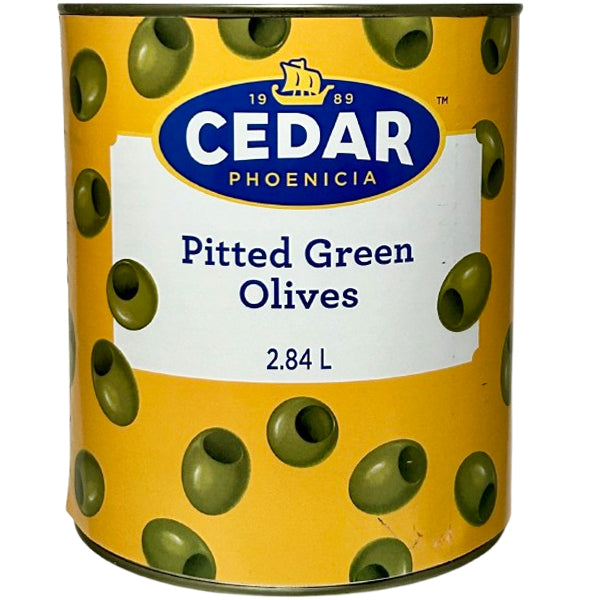 CEDAR - PITTED GREEN OLIVES 6x2.84 LT