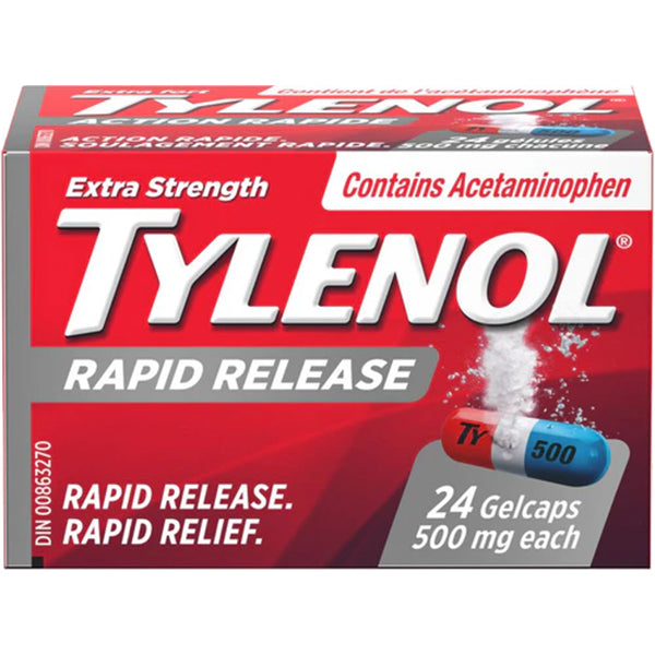 TYLENOL - EXTRA STRENGTH RAPID RELEASE 500mg GELCAPS 24EA