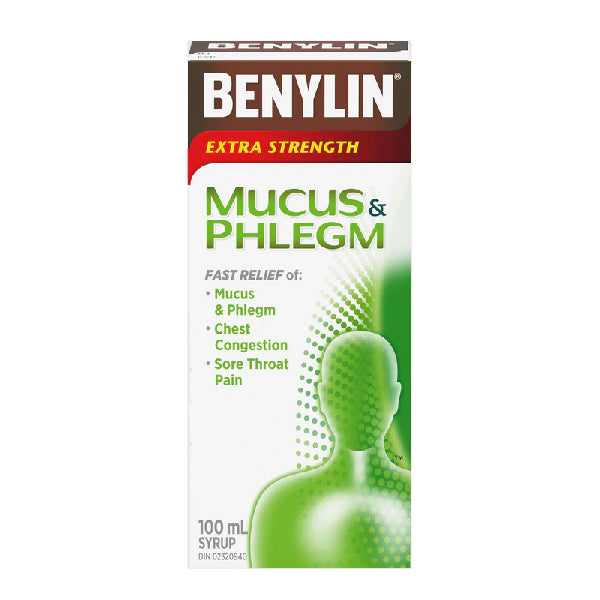 BENYLIN - EXTRA STRENGTH MUCUS & PHLEGM SYRUP 100ML