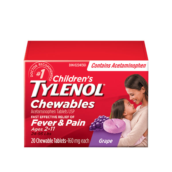 TYLENOL - CHEWABLES TAB GRAPE 160MG 32CT